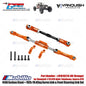 GPM Part #H1016224 4140 Carbon Steel + 7075-T6 Alloy Servo Link & Front Steering Link Set for Vanquish 1/10 H10 Optic Yokohama Sparco RTR