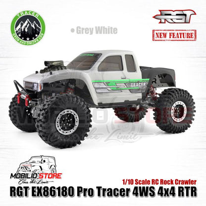 RGT EX86180 Pro Tracer 4WS 4x4 RTR 1/10 Skala RC Rock Crawler Off-Road Kendali Jarak Jauh
