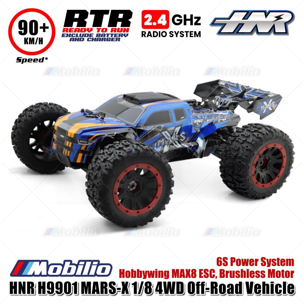 HNR H9901 MARS-X 1/8 4WD Off-Road Vehicle RC 6S Power System Hobbywing MAX8 ESC Brushless Motor RTR Remote Control