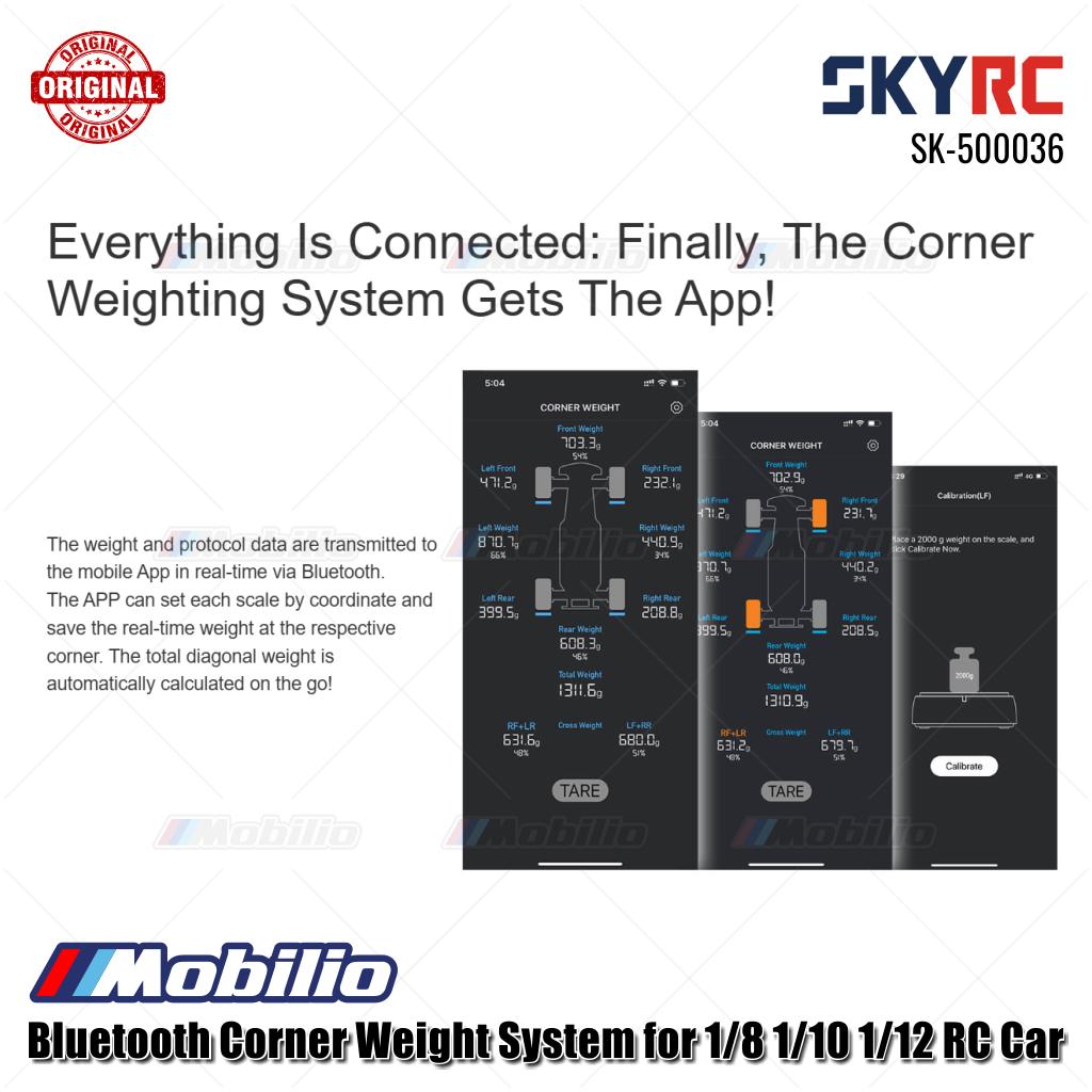 SKYRC Part #SK-500036 Sistem Bobot Sudut Bluetooth untuk Mobil RC 1/8 1/10 1/12