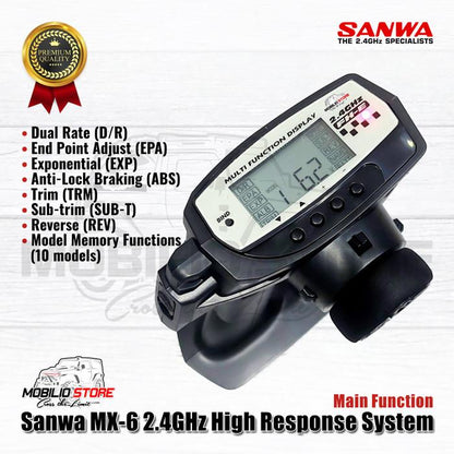 Sanwa MX-6 Digital Radio Remote Control 2.4 GHz 3CH High Response MX 6