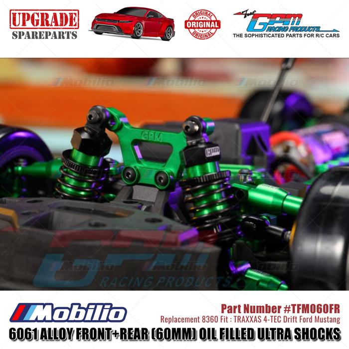 GPM Part #TFM060FR 6061 Alloy Front+Rear (60mm) Oil Filled Ultra Shocks #8360 Traxxas 4-TEC Drift Ford Mustang