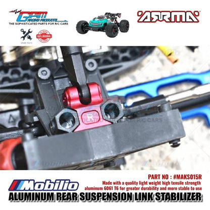 GPM Part #MAKS015R Aluminum Rear Suspension Link Stabilizer Arrma Kraton 4X4 4S BLX Monster Truck Control Remote