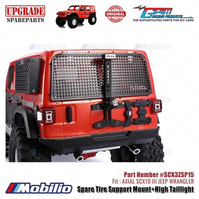 GPM Part #SCX3ZSP15 Spare Tire Support Mount High Taillight Accessories Axial SCX10 III Jeep Wrangler