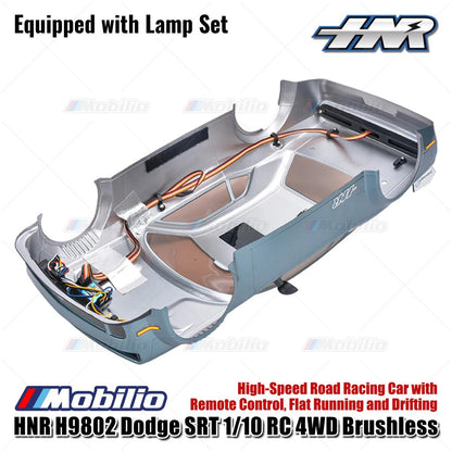 HNR H9802 Panther Dodge SRT 1/10 RC 4WD Brushless High-Speed Road Racing Car with Remote Control Flat Running and Drifting
