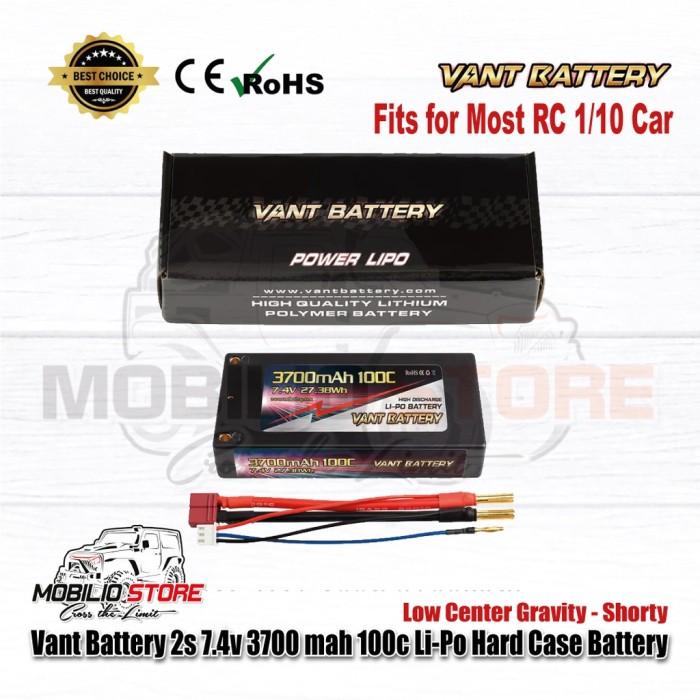 Baterai Li-Polimer Vant 2S 7.4V 3700 mAh 100C LCG Pendek