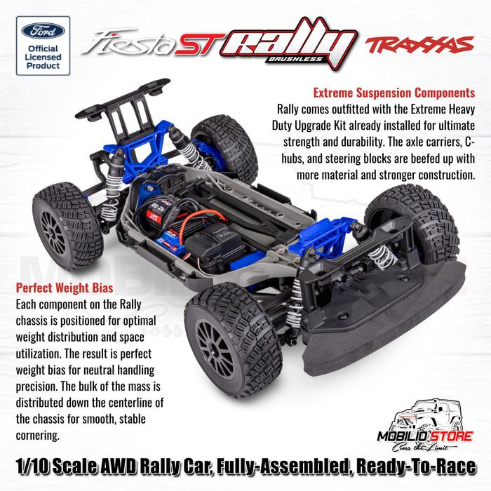 Traxxas 74154-4 Ford Fiesta ST Rally BL-2s Brushless 1/10 AWD Mobil Balap RTR dengan Sistem BL-2s dan Kualitas Terbaik - Control