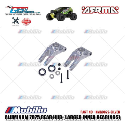 GPM Part #MGO022 Aluminum 7075 Rear Hub with Larger Inner Bearings RC Upgrade Arrma Gorgon Senton Big Rock Monster Truck