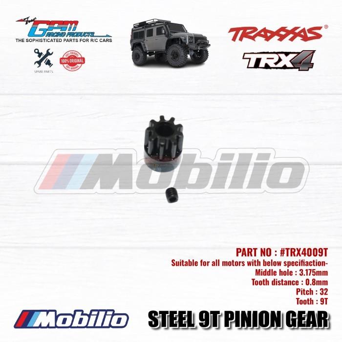GPM Part Steel Pinion Gear 32P 9/10/11/12/14T Stronger and Durable for Traxxas TRX-4 TRX-6 1/10 Scale