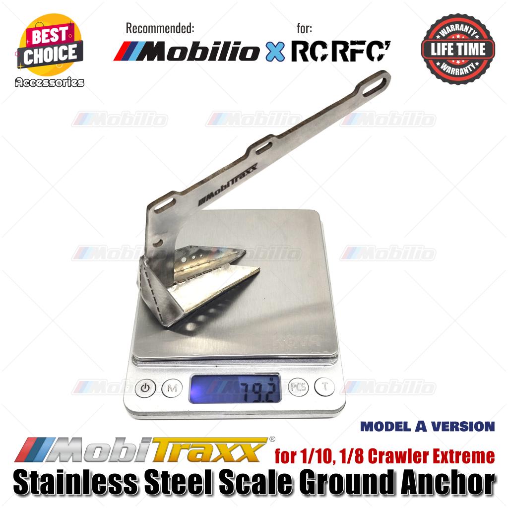 MobiTraxx Stainless Steel Scale Ground Anchor for 1/10 1/8 Crawler Extreme Recommended for RCRFC