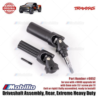 Traxxas Part #9052 Rear Driveshaft with 6mm Axle for the Extreme Heavy Duty Upgrade Kit RC Ford Raptor Rustler Slash Stampede