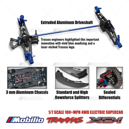 Traxxas 64077-3 XO-1 XO1 1/7 Supercar Extreme 6s Brushless 2.4 GHz RC 4WD RTR Clipless