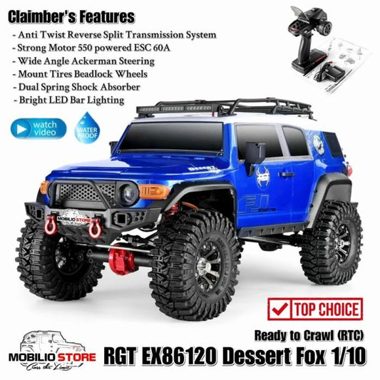 RGT EX86120 FJ Dessert Fox 1/10 RTR Mobil RC Crawler Off Road 4WD