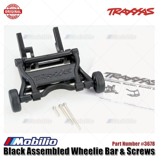 Traxxas Part #3678 Black Assembled Wheelie Bar & Screws for RC 2WD Slash Stampede Bandit Bigfoot