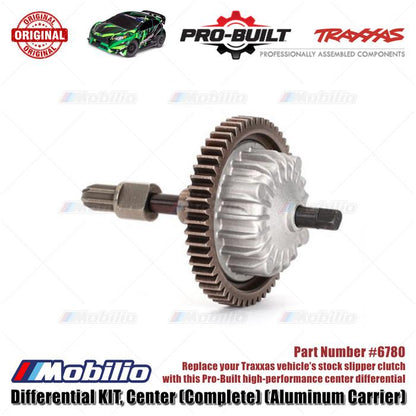 Traxxas Part #6780 Pro-Built High-Performance Center Differential with 54-tooth 32-pitch Steel Spur Gear for Ford Raptor Slash Hoss Rustler Stampede