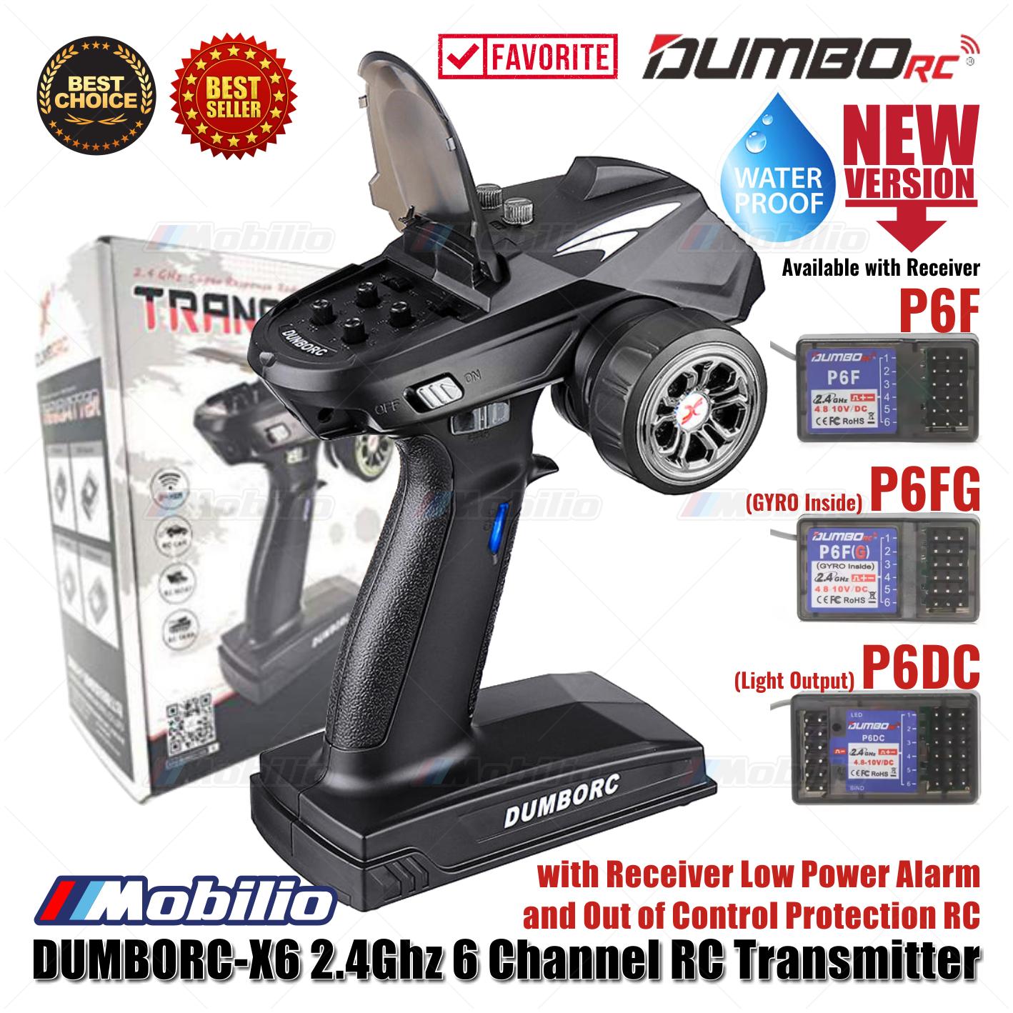 Dumborc X6 2.4Ghz 6 Channel RC Transmitter with Receiver P6F P6FG P6DC Waterproof Version Available