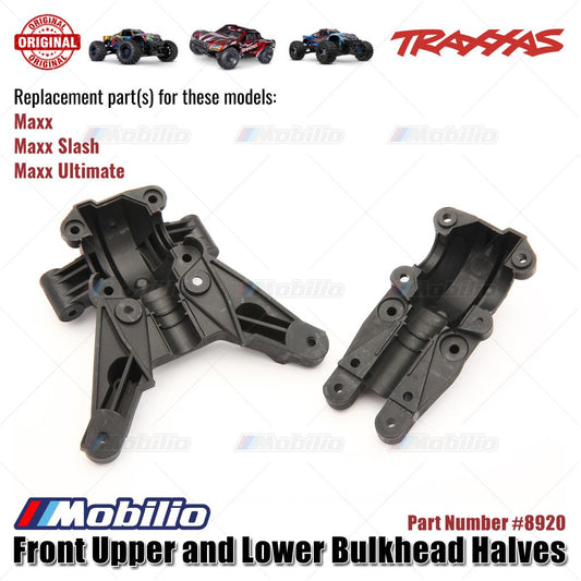 Traxxas Part #8920 Front Upper and Lower Bulkhead Halves for RC Maxx, Maxx-Slash, Maxx-Ultimate