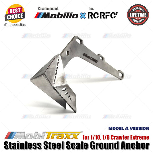 MobiTraxx Stainless Steel Scale Ground Anchor for 1/10 1/8 Crawler Extreme Recommended for RCRFC