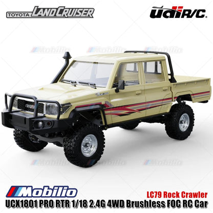 UDIR/C UCX1801 PRO LC79 Rock Crawler RTR 1/18 2.4G 4WD Brushless FOC RC Car