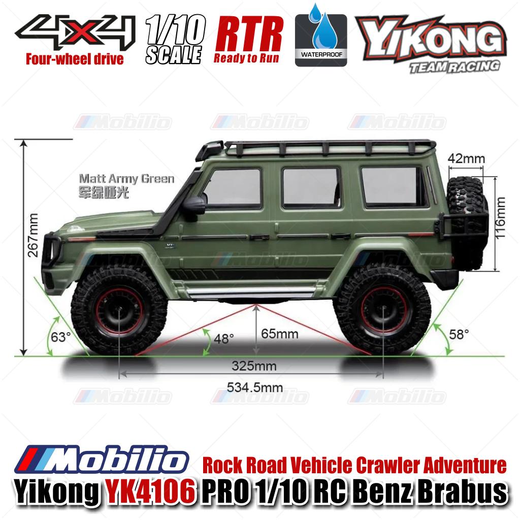 Yikong YK4106 PRO 1/10 RC Rock Road Vehicle Crawler Adventure 2.4 Ghz RTR Remote Control