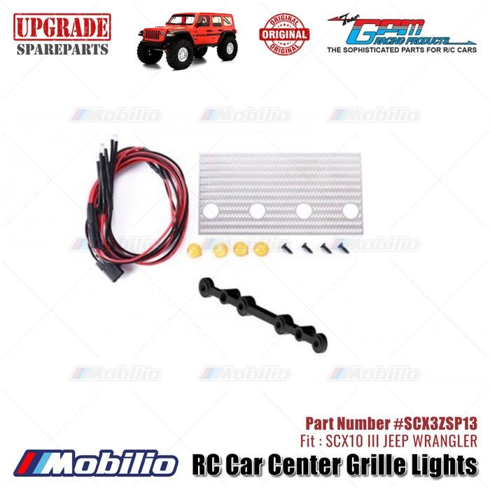 GPM Part #SCX3ZSP13 RC Car Center Grille Lights Decoration Axial SCX10 III Jeep Wrangler Led  Remote Control