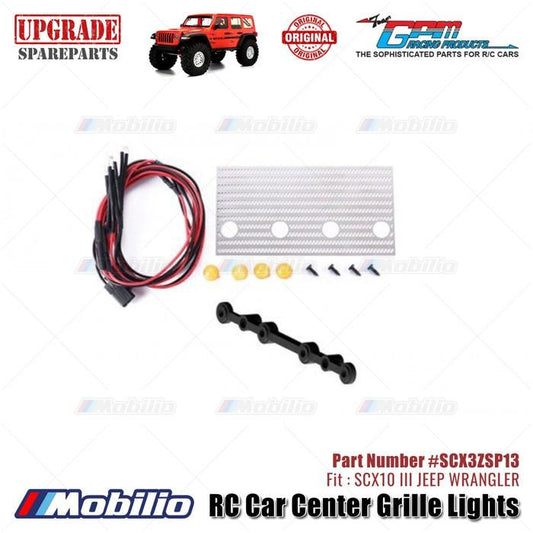 GPM Part #SCX3ZSP13 RC Car Center Grille Lights Decoration Axial SCX10 III Jeep Wrangler Led  Remote Control