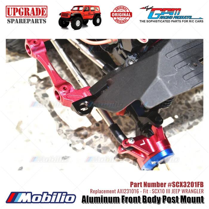 GPM Part #SCX3201FB Aluminum Front Body Post Mount Axial SCX10 III Jeep Wrangler AXI231016 Replacement