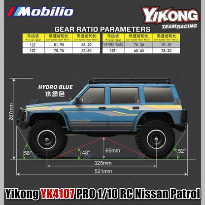 Yikong YK4107 PRO 1/10 RC Rock Road Vehicle Crawler Adventure 2.4GHz RTR Remote Control