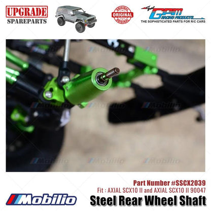 GPM Part #SSCX2039 Steel Rear Wheel Shaft AX31408 Upgrade Axial SCX10 II Crawler Adventure