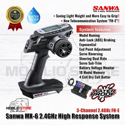Sanwa MX-6 Digital Radio Remote Control 2.4 GHz 3CH High Response MX 6