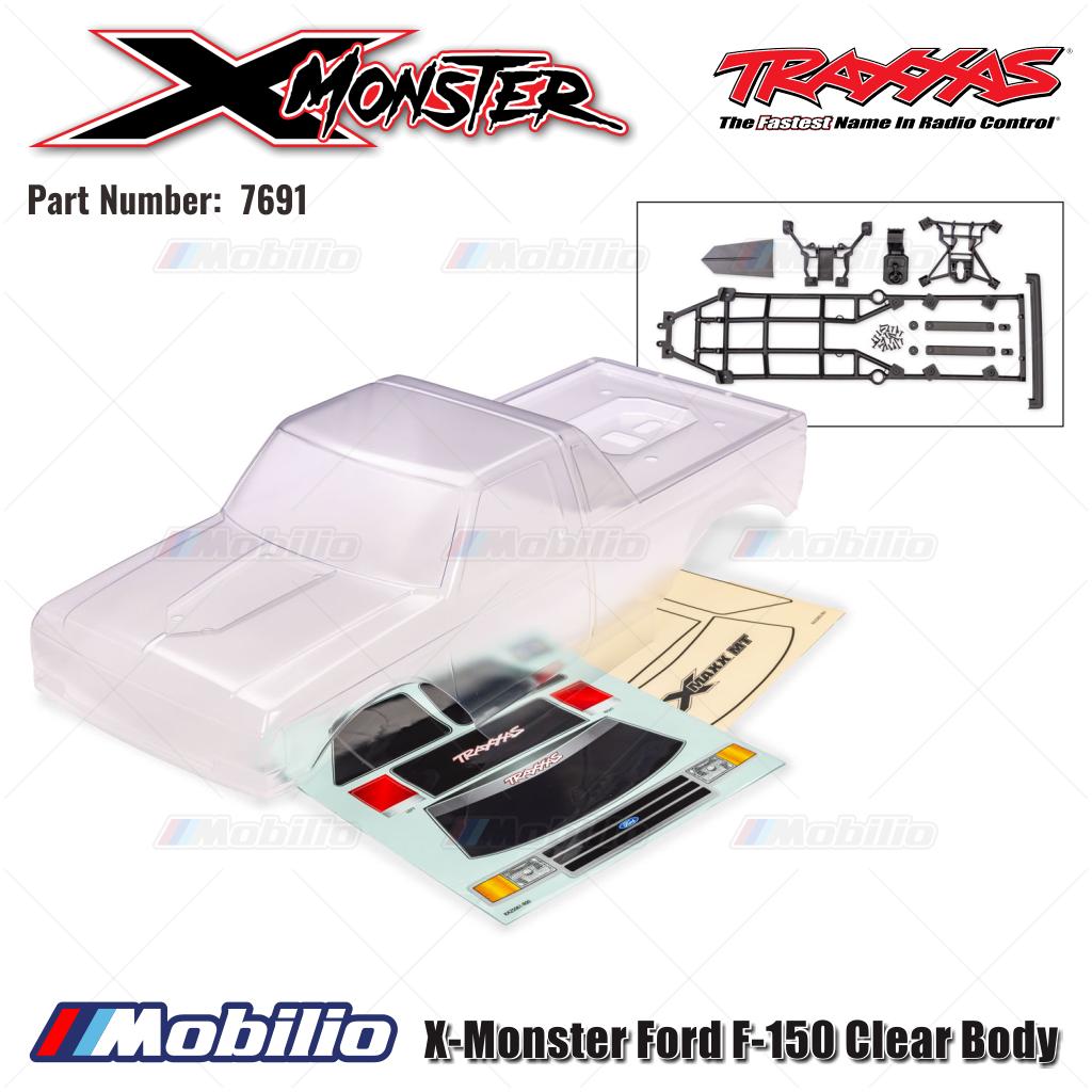 Traxxas 77036-4 X-Monster Chassis X-Maxx Toughness Monster Truck Style Fully Assembled with TQi 2.4 GHz Radio System VXL-8s Brushless Power System Belted Chevron Tires and MT body Dijual Terpisah 7691-BLK