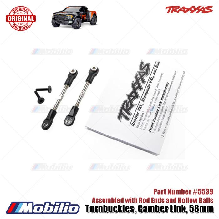 Traxxas Part #5539 Camber Links 58mm Assembled with Rod Ends and Hollow Balls for RC Ford Raptor Slash Hoss Stampede Rustler XO-1
