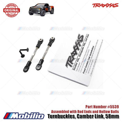 Traxxas Part #5539 Camber Links 58mm Assembled with Rod Ends and Hollow Balls for RC Ford Raptor Slash Hoss Stampede Rustler XO-1