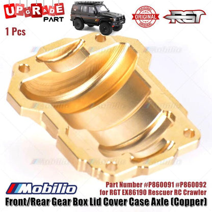 RGT Upgrade Part #P860091 #P860092 Front Rear Gear Box Lid Cover Case Axle Copper for EX86190 Rescuer RC Crawler