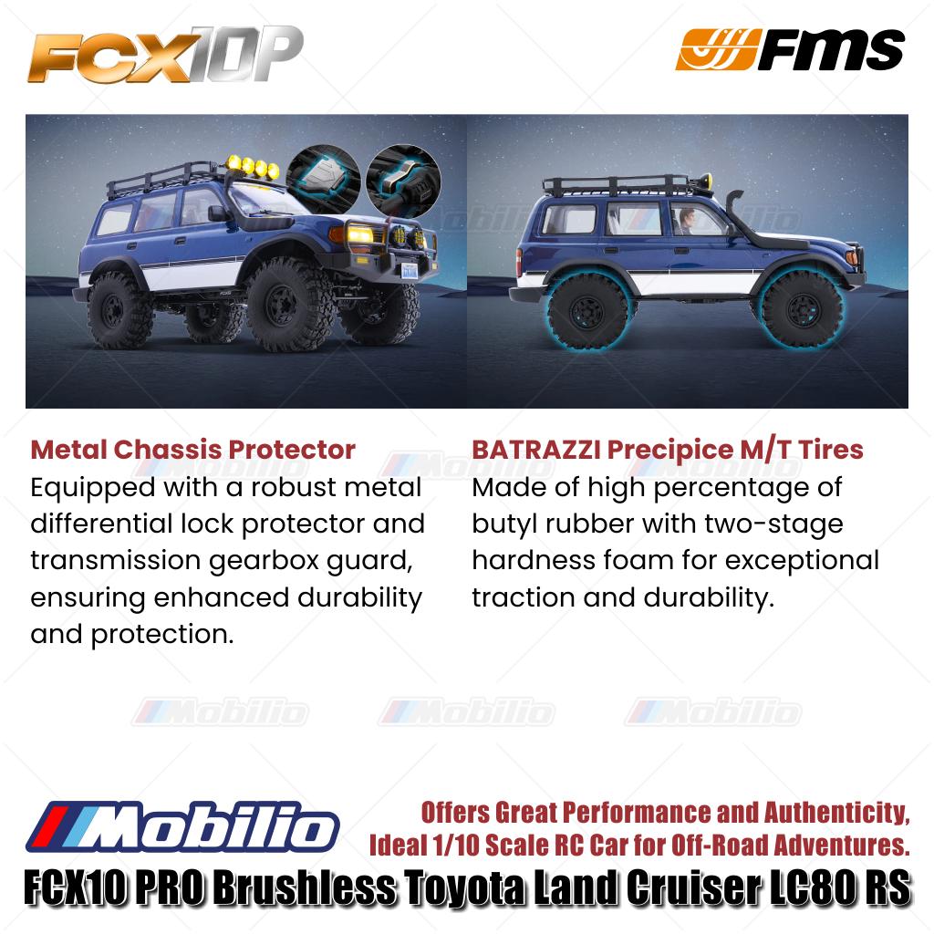 FMS FCX10 PRO Brushless Toyota Land Cruiser LC80 RS RC Crawler Adventure RTR