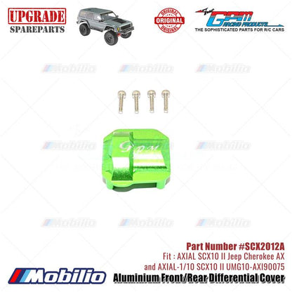 GPM Part #SCX2012A Aluminium Front Rear Differential Cover RC Upgrade Axial SCX10 II Crawler Adventure