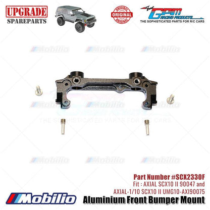 GPM Part #SCX2330F Aluminium Front Bumper Mount AX31392 RC Upgrade Axial SCX10 II Crawler Adventure
