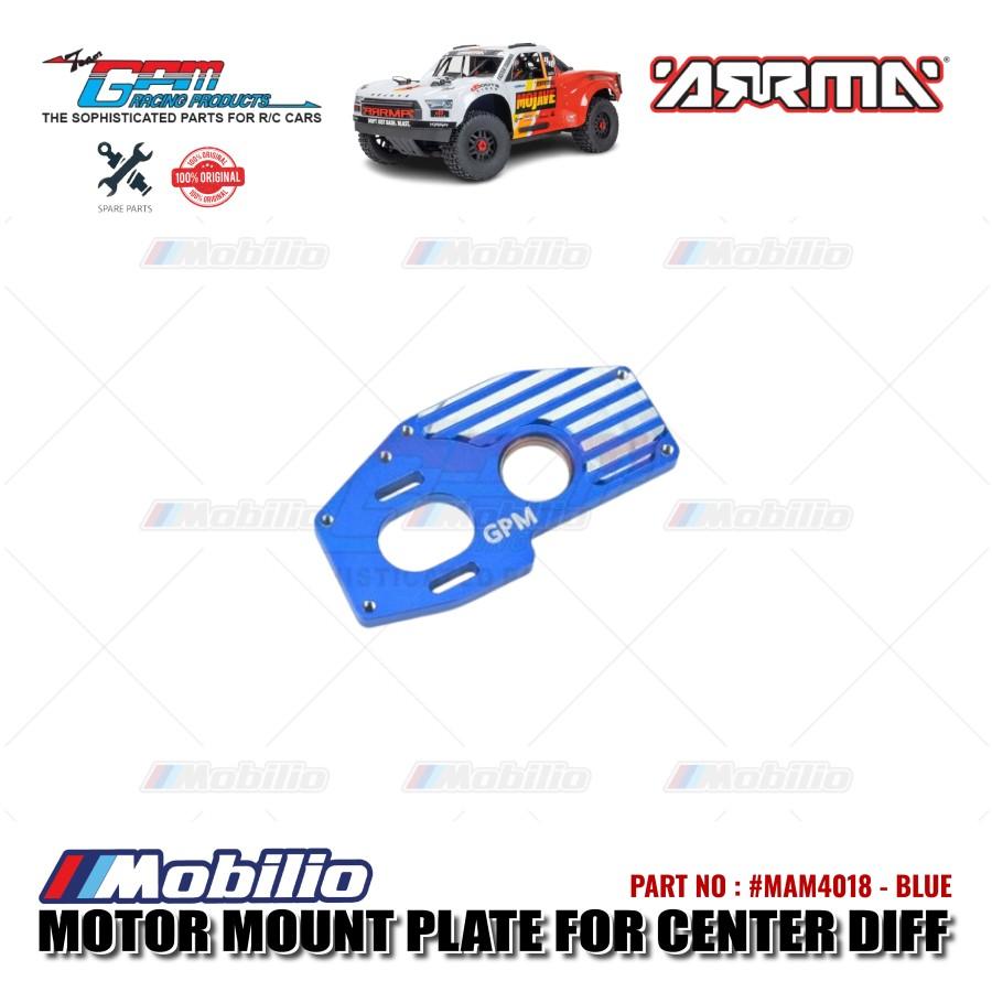 GPM Part #MAM4018 Aluminum Motor Mount Plate Center Differential Larger Inner Bearings Arrma 1/8 Mojave 4X4 4S BLX Desert Truck    Remote Control