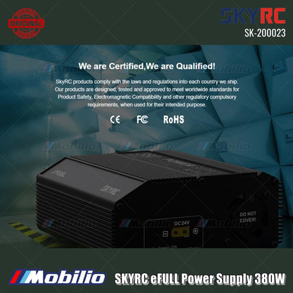 SKYRC #SK-200023 Catu Daya eFULL 380W 100-240V AC ke 24V DC untuk Pengisi Daya RC