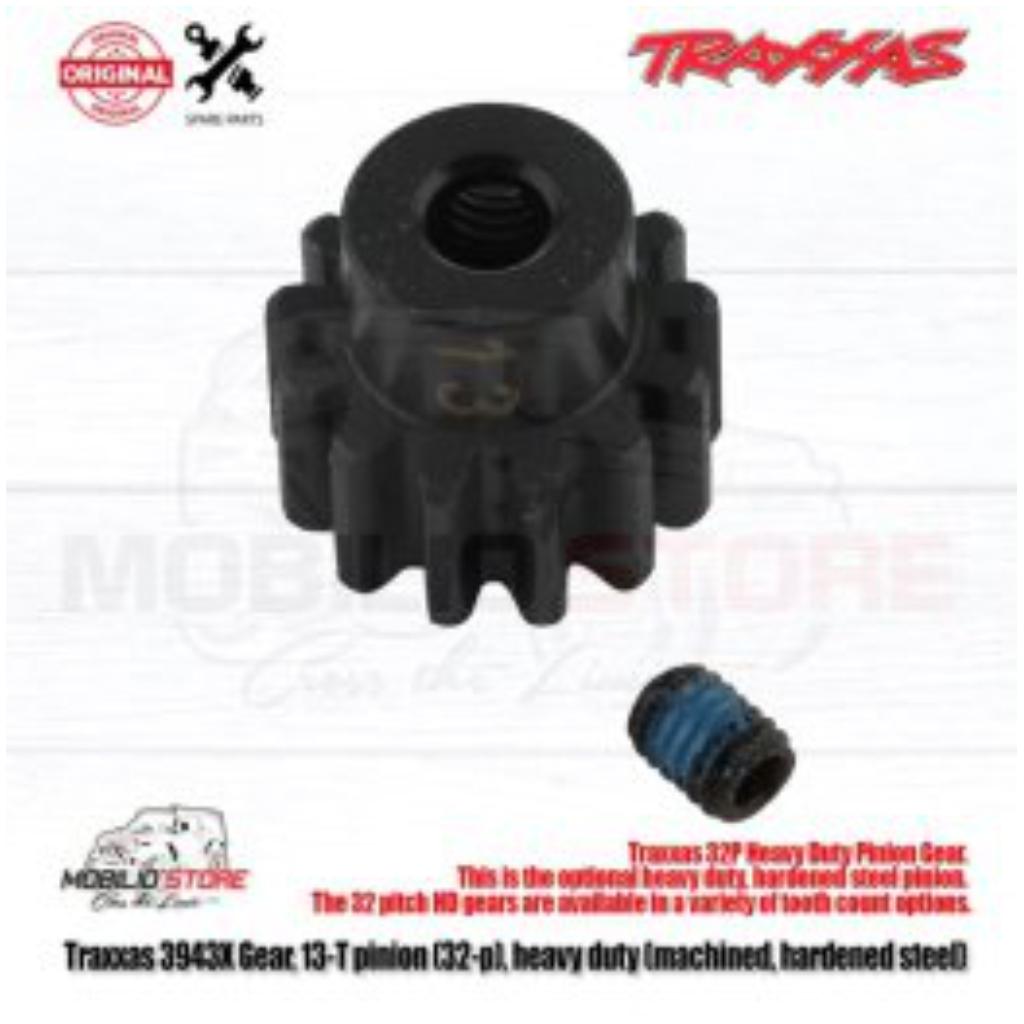 Traxxas Part #3943X Gear 13T Pinion 32P Heavy Duty Machined Hardened Steel