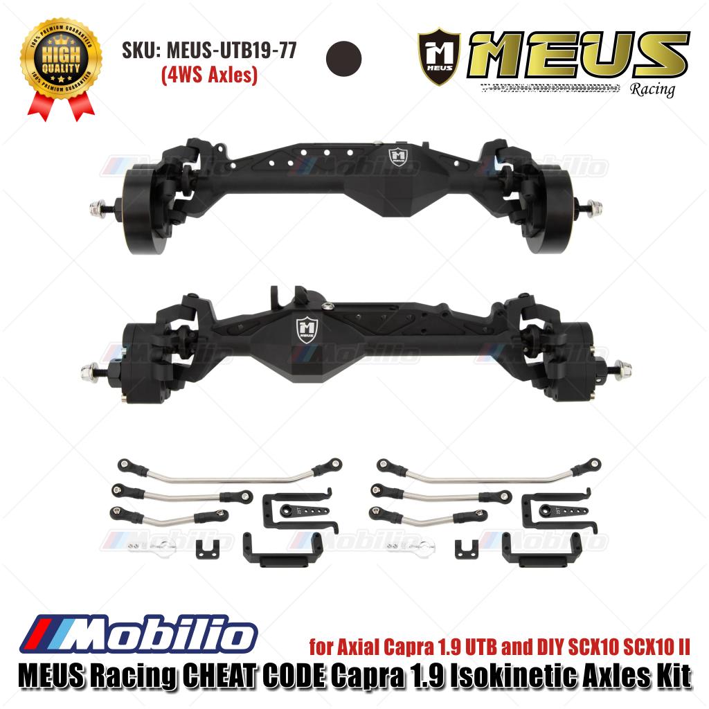 MEUS Racing CHEAT CODE Capra 1.9 Isokinetic Axles Kit 4WS MEUS-UTB19-77 / 78 untuk Axial Capra 1.9 UTB dan DIY SCX10 SCX10 II