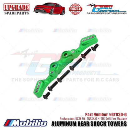 GPM Part #GT030 Aluminum Rear Shock Towers #8338 Traxxas 4-TEC Drift Ford Mustang