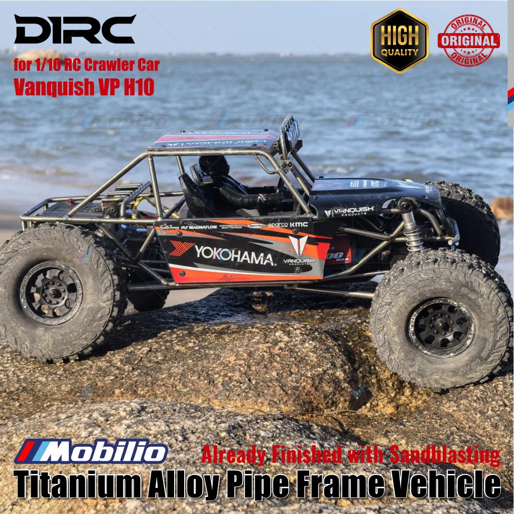 D1RC Upgrade Rangka Pipa Paduan Titanium untuk Kendaraan RC Crawler 1/10 Vanquish VP H10 dengan Sandblasting