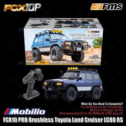FMS FCX10 PRO Brushless Toyota Land Cruiser LC80 RS RC Crawler Adventure RTR