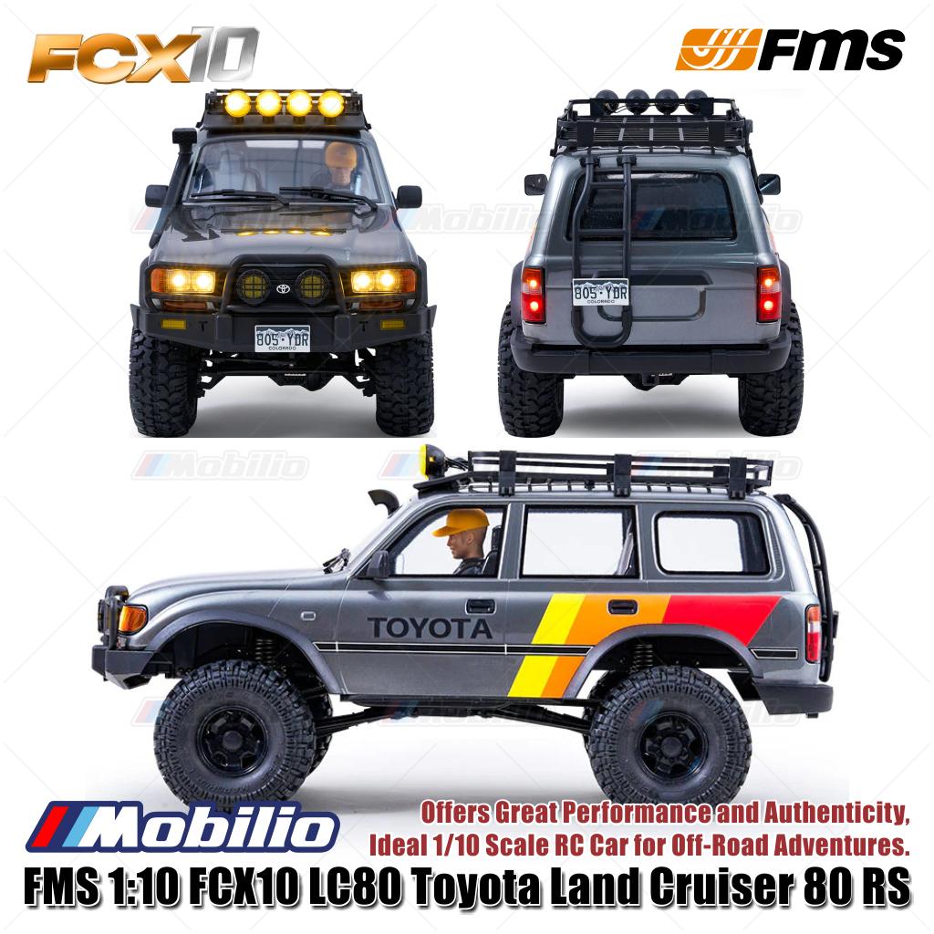 Mobil RC FMS 1:10 FCX10 LC80 Toyota Land Cruiser 80 RS untuk Petualangan Off-Road Crawler