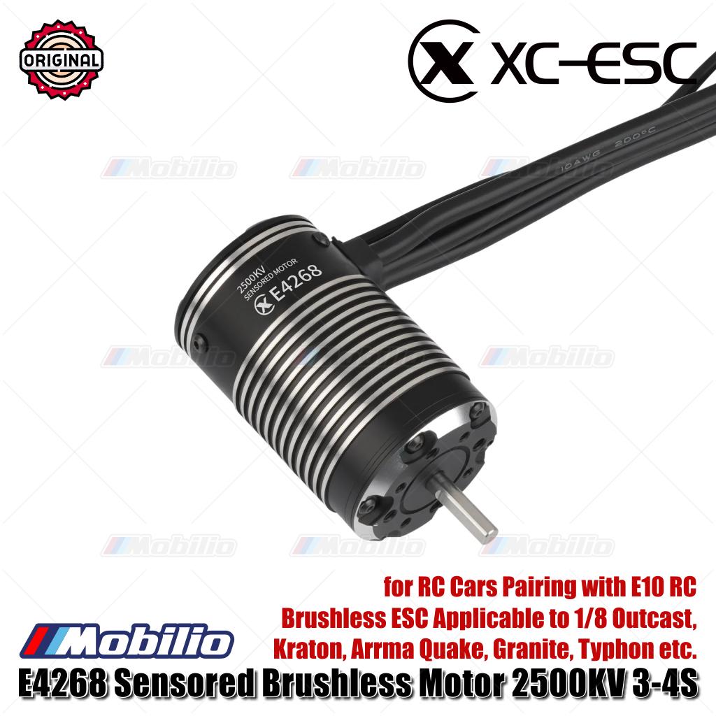 XC-ESC E4268 Motor Brushless Sensor 2000KV FOC 3–6S untuk RC Truk Off-Road 1/8 Monster 1/10