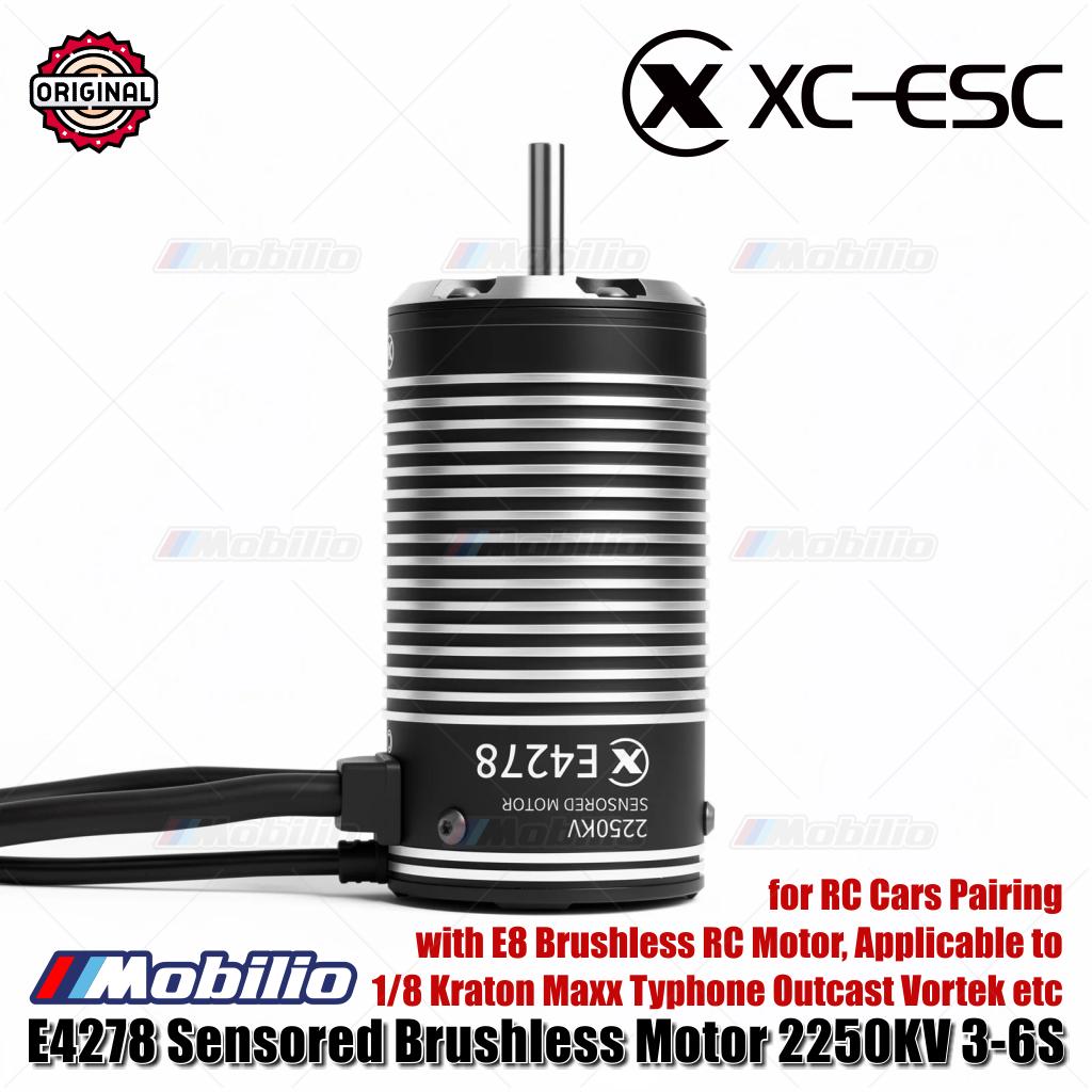 XC-ESC E4278 Motor Brushless Sensor 2250KV FOC 3-6S untuk RC Truk Rakasa 1/8