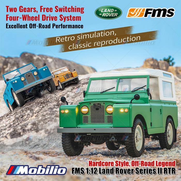 FMS Land Rover Series II RTR Performa Off-Road Unggul RC Skala 1/12 Crawler Petualangan