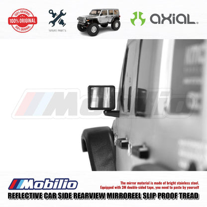 GPM Part #SCX3ZSP4 Metal Reflective Car Side Rearview Mirror for Axial SCX10 III Jeep Wrangler - 2 Pcs