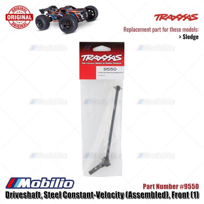 Traxxas Part #9550 Front Driveshaft Steel Constant-Velocity Assembled 1 Pc RC Sledge 1/8 Scale Off-Road